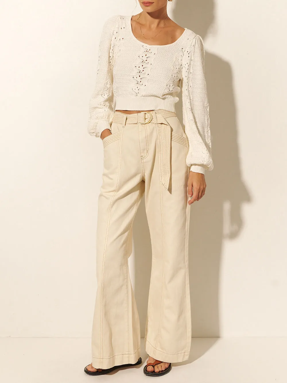 Helena Knit Top - Ivory