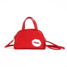 Kiss Vegan Mini Bowler/Crossbody Bag (Multicolored)