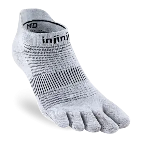 Lightweight No Show Toe Socks in Gray