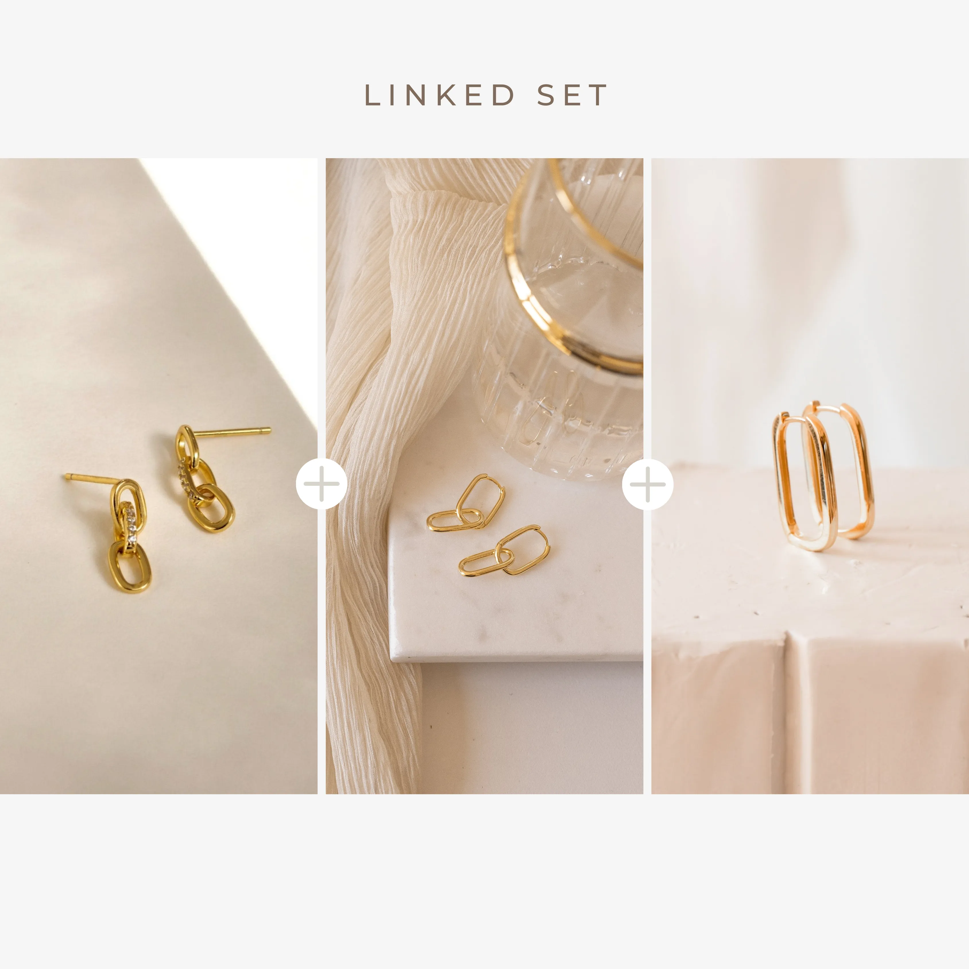 Linked Earrings Set