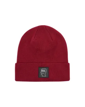 Logo Head Wool Beanie - Burgundy