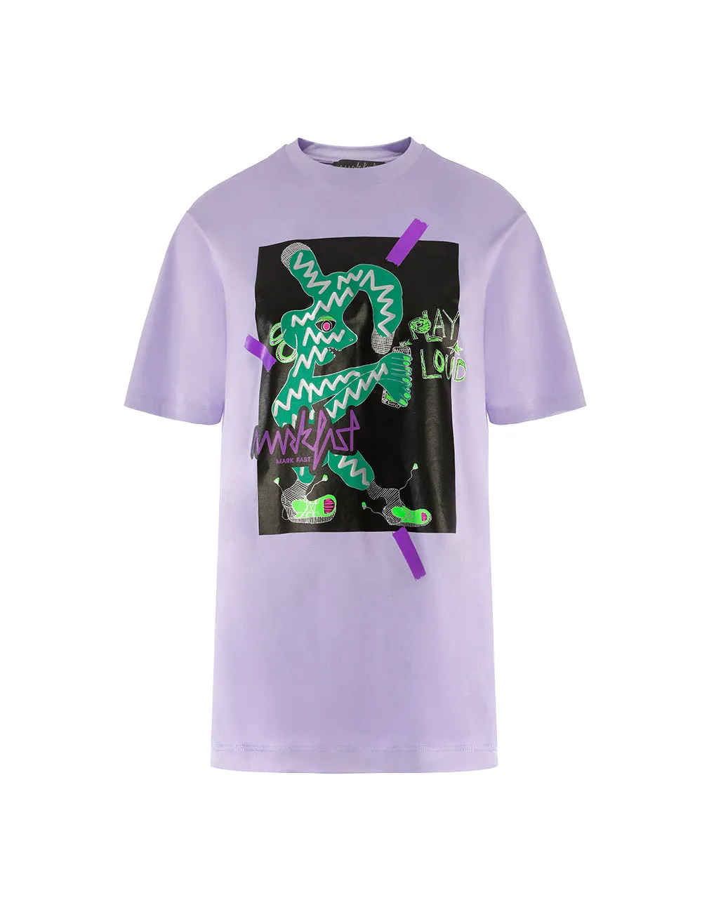 MARK FAST Round neck graffiti top