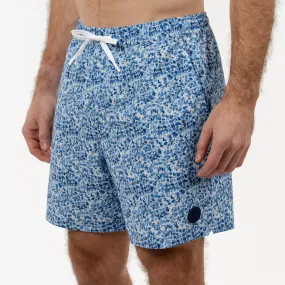 Medley Swim Trunk | The Pool Camo - White/Shoal Blue