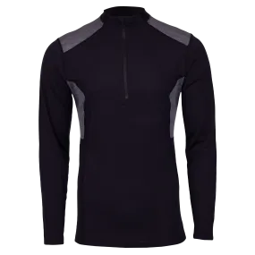 Men's Clima-Wool Merino Zip-T - Black/Grey Heather