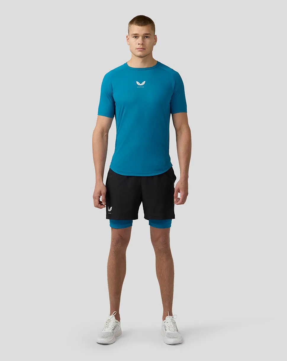 Men’s Flow Short Sleeve Breathable Gym T-Shirt - Dark Aqua