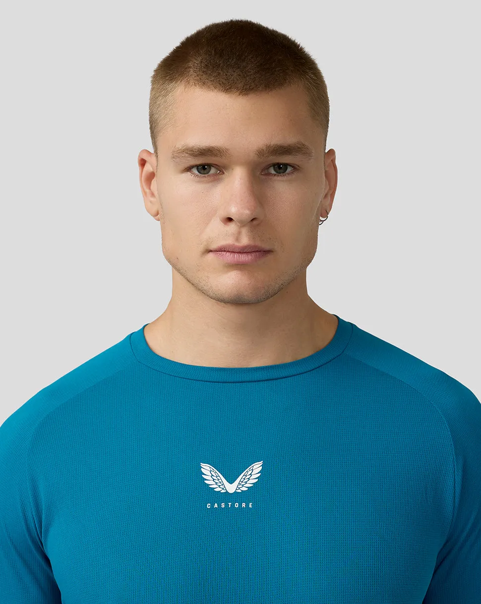 Men’s Flow Short Sleeve Breathable Gym T-Shirt - Dark Aqua