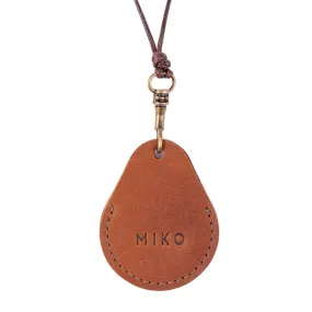 MK211414-R - Keychain AirTag Necklace Find my Car/Purse/Keys Roble [Leather Accessory]