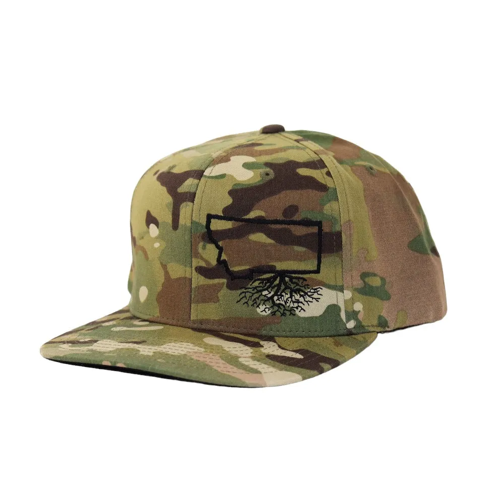 MT Roots Camo Flat Bill Snapback Hat