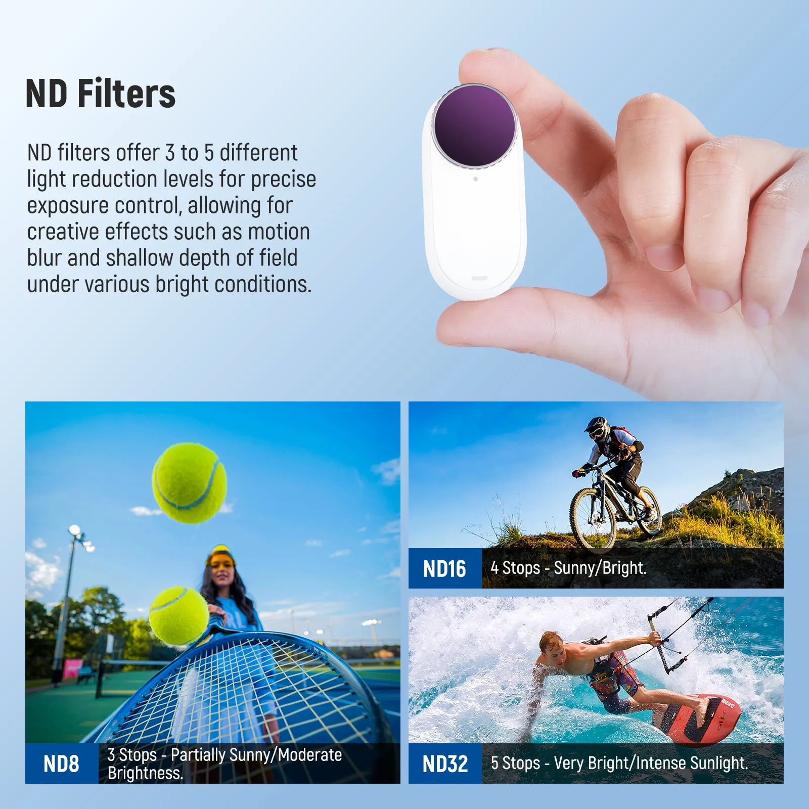 NEEWER ND & CPL Lens Filter Set Compatible with Insta360 GO 3S