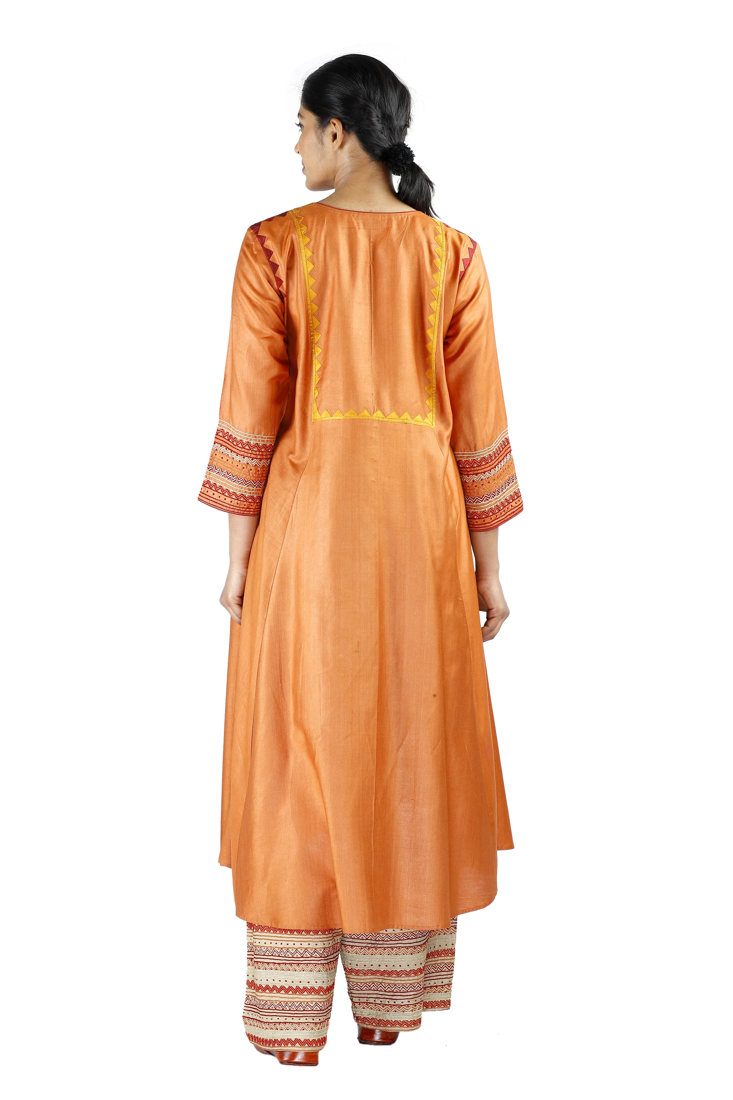 Orange Silk Salwar