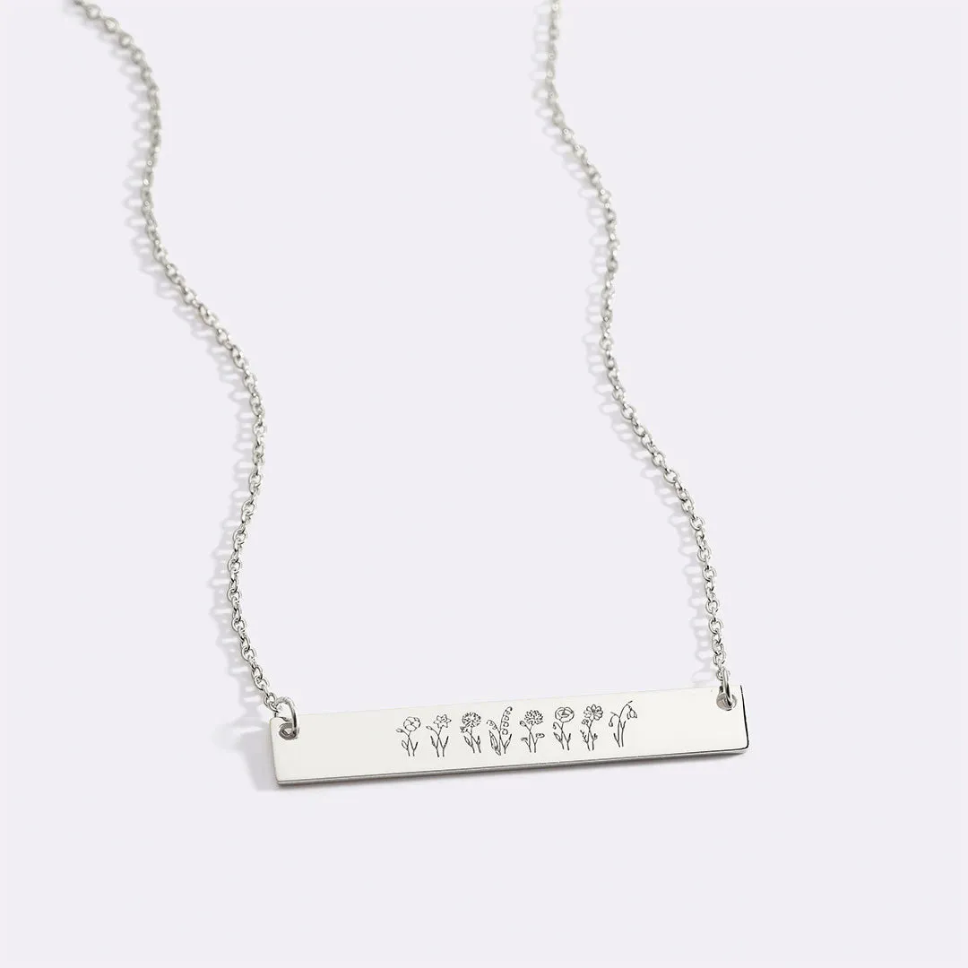 Personalized Family Garden Necklace