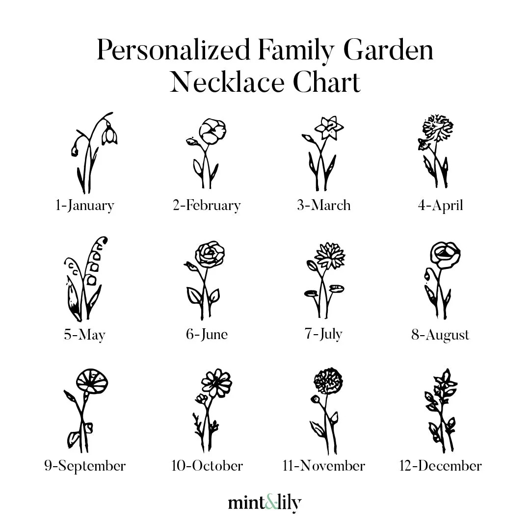 Personalized Family Garden Necklace