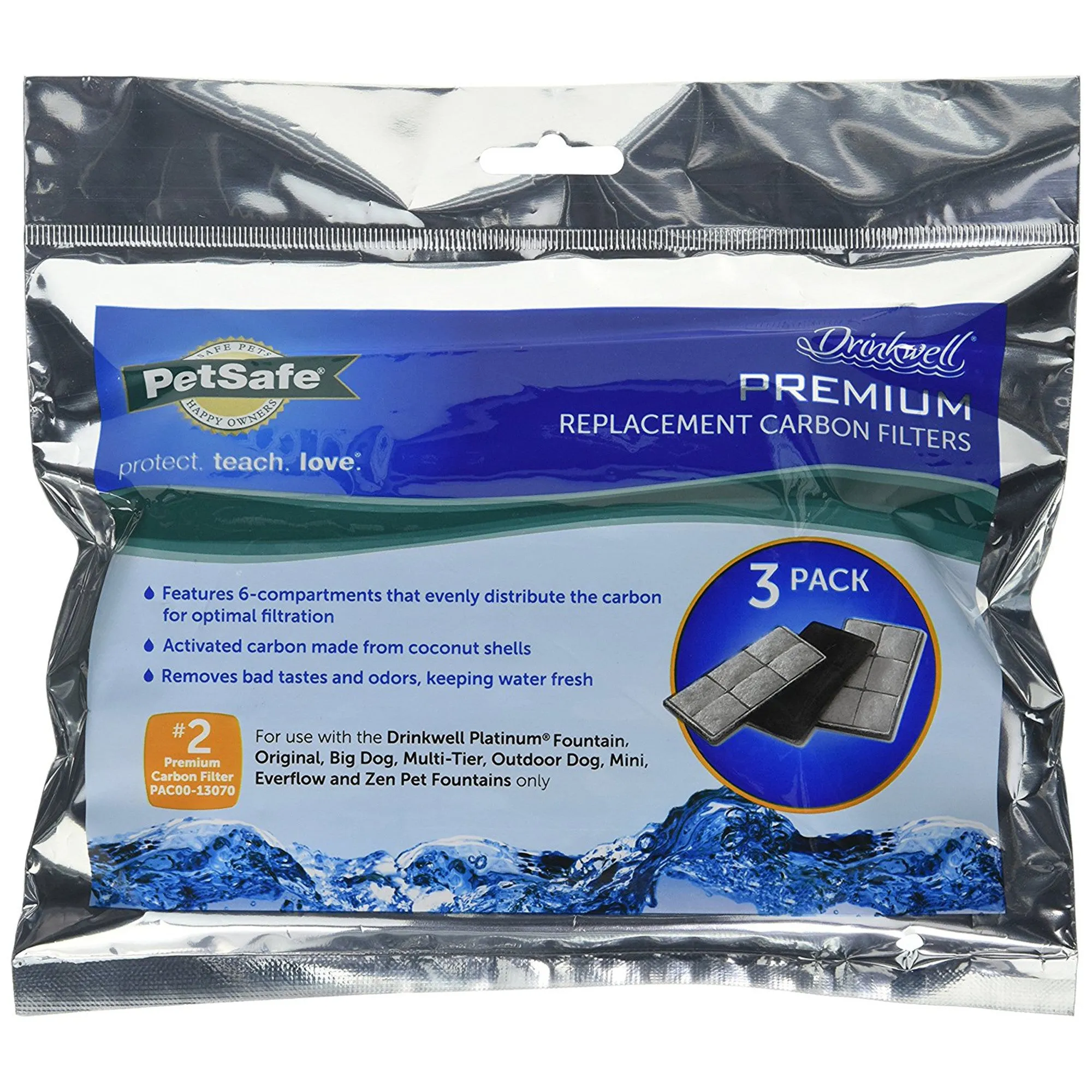 PetSafe Drinkwell Premium Replacement Carbon Filters, 3 Pack