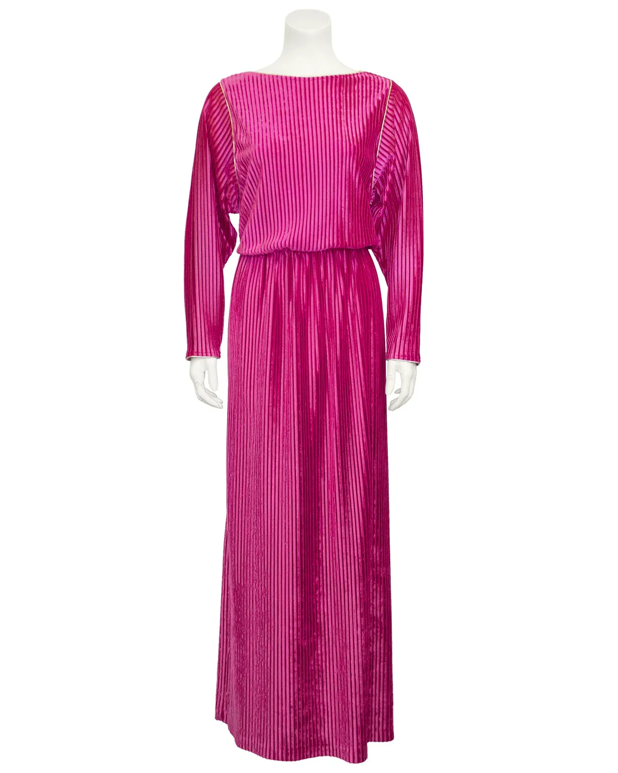 Pink Velour Hostess Gown