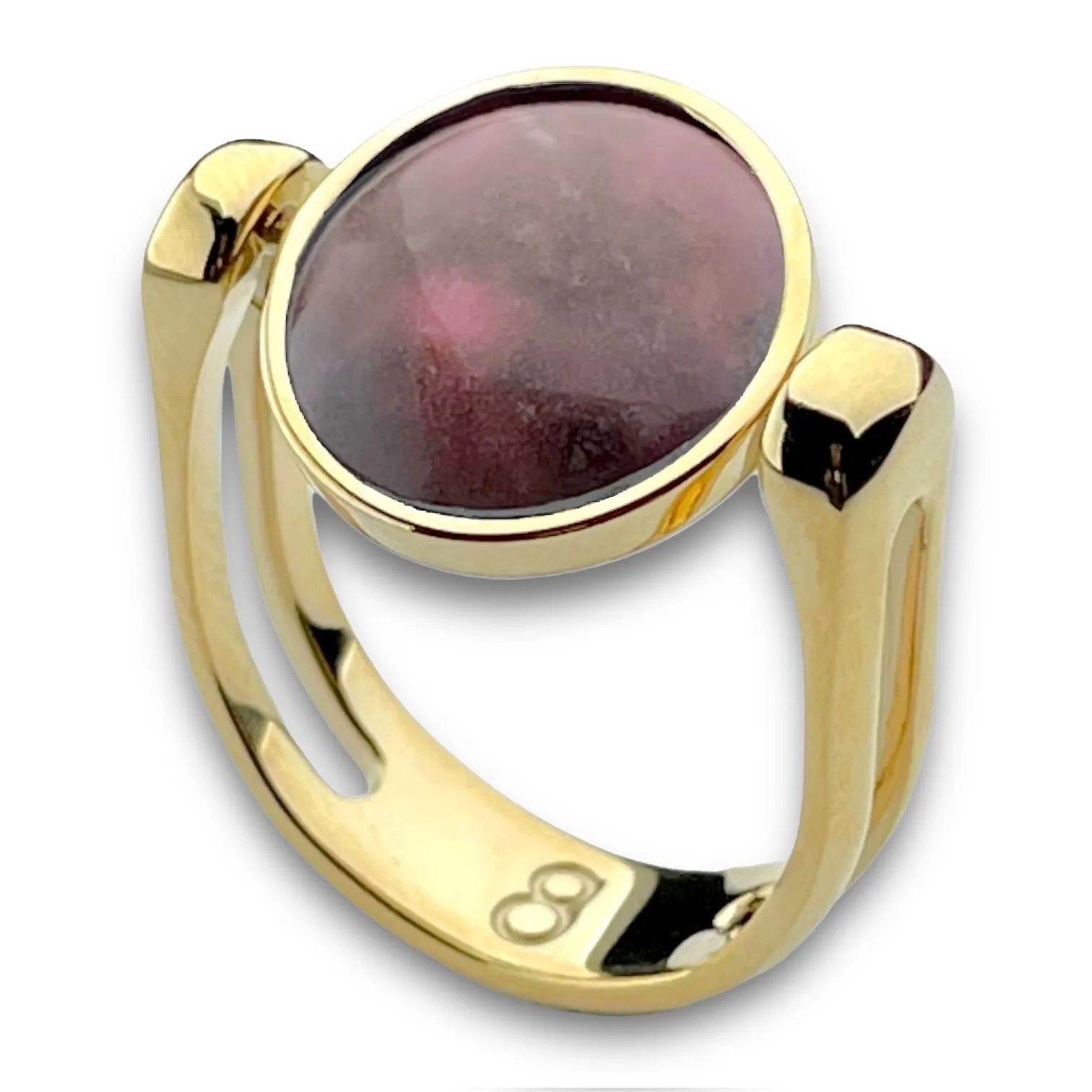 Rhodonite Crystal Fidget Ring