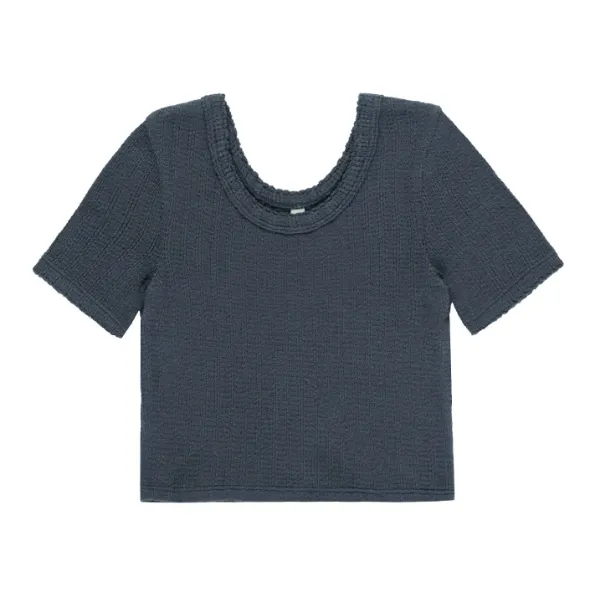 scallop tee || indigo