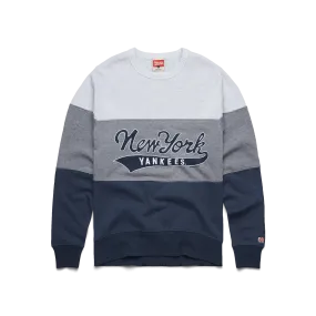 Script New York Yankees Stripe Crewneck