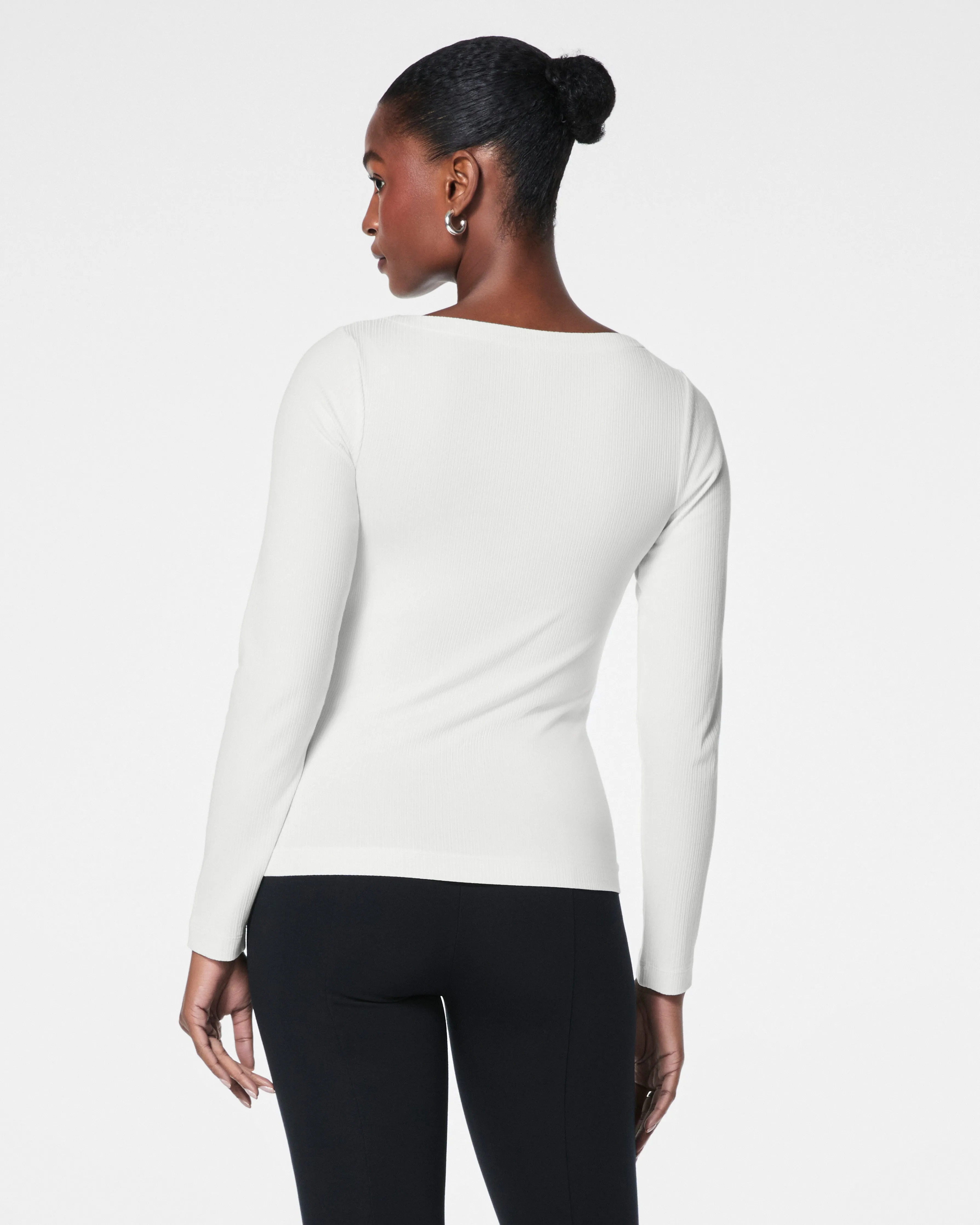 Stretch Rib Asymmetrical Top