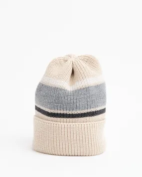 Stripe Beanie Beige