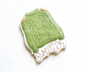 Sweater Cookie Sticker - Cookie Cutter