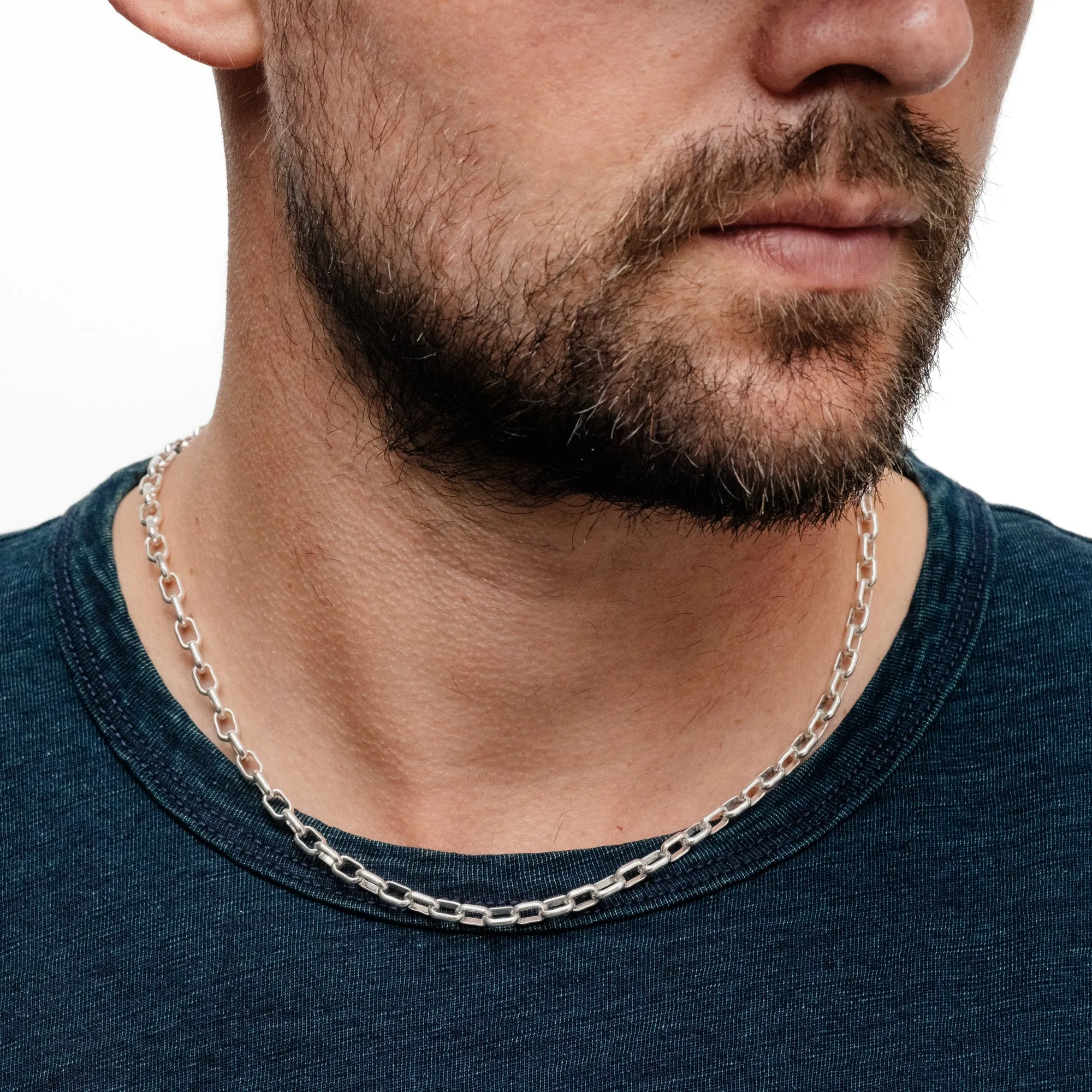 The Flat Head JC-011 Feather Hook Silver Chain