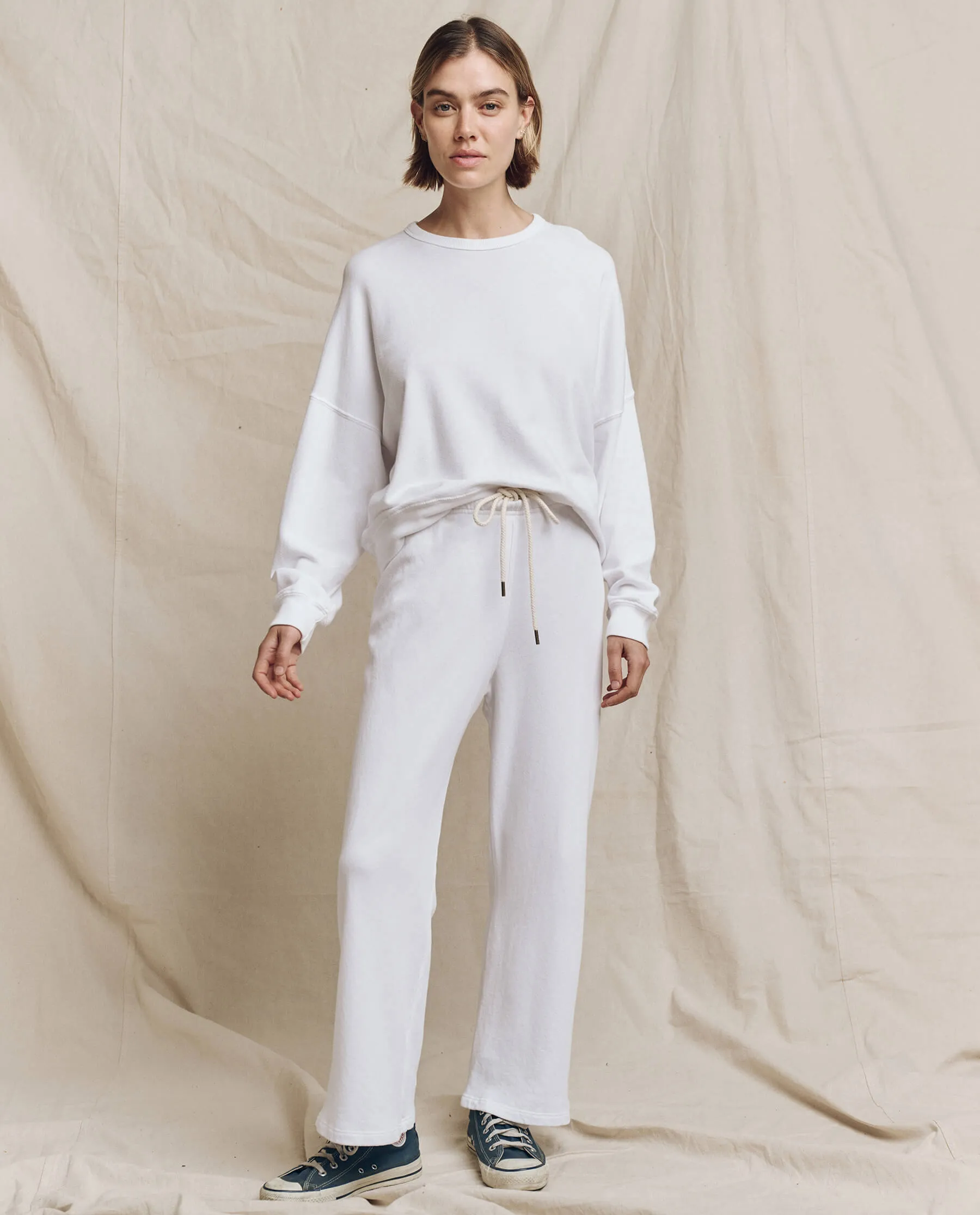 The Lap Sweatpant. Solid -- True White