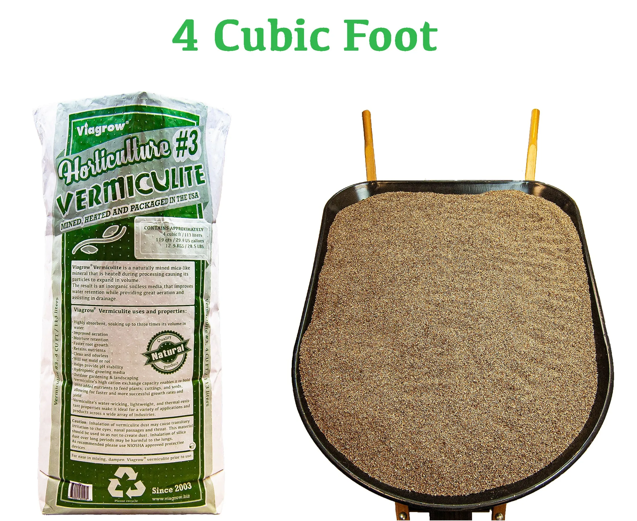 Viagrow 4CU.FT Horticultural Vermiculite (Pallet of 33)