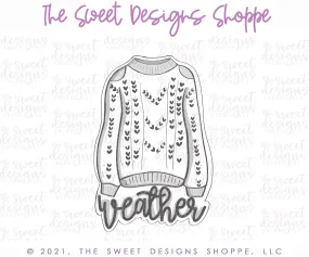 Weather Sweater Cookie Sticker - Cookie Cutter