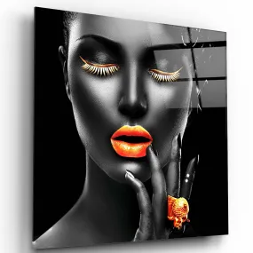 Woman Portrait Glass Wall Art 2