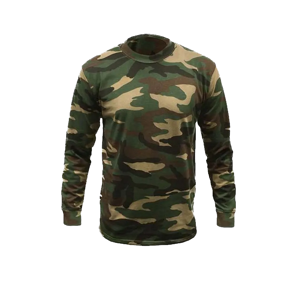 Woodland Camo Long Sleeve T-Shirt